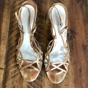 Banana Republic gold heels, size 9 1/2